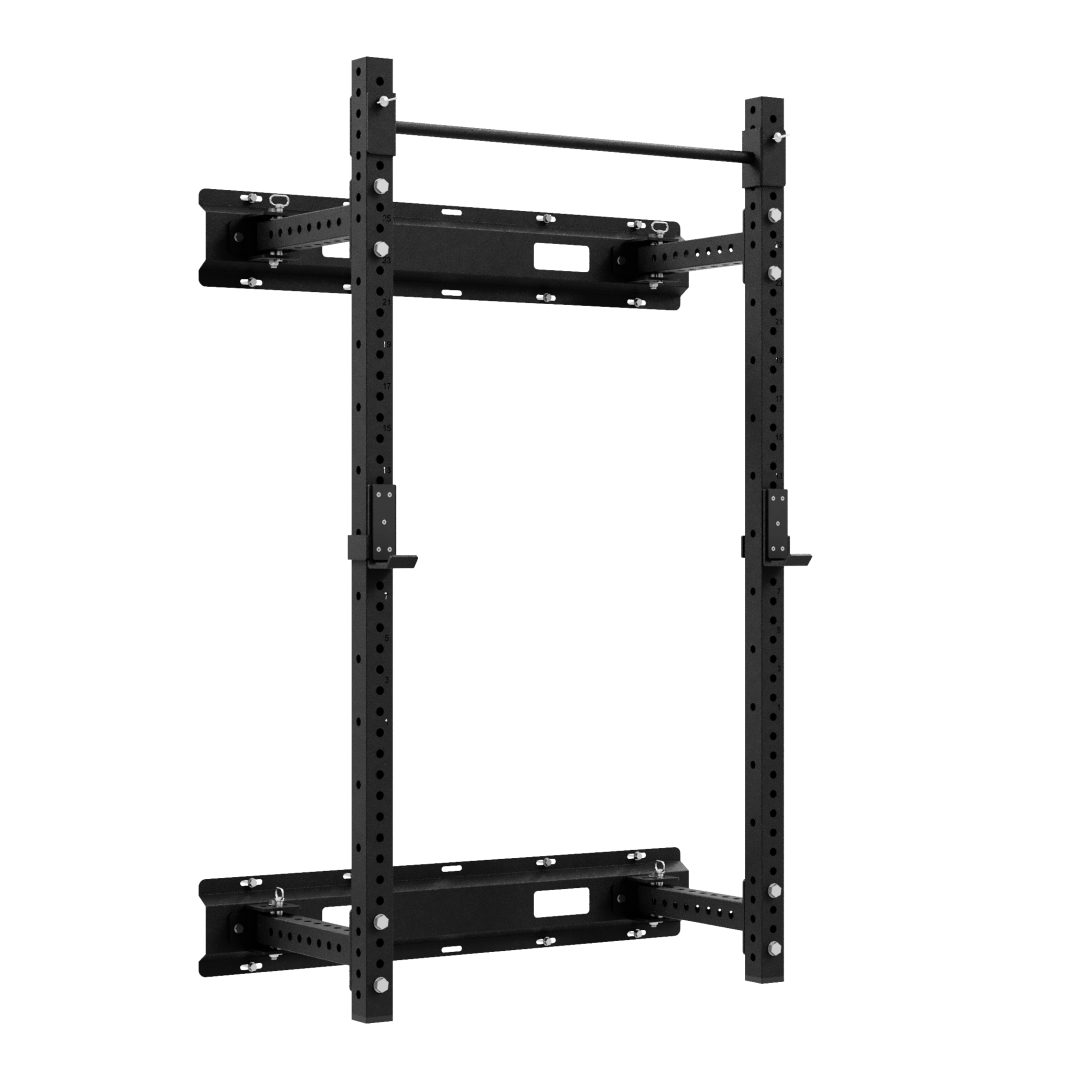 Rising PK050 Wall Mounted Folding Squat Rack (Spotter arms not included)