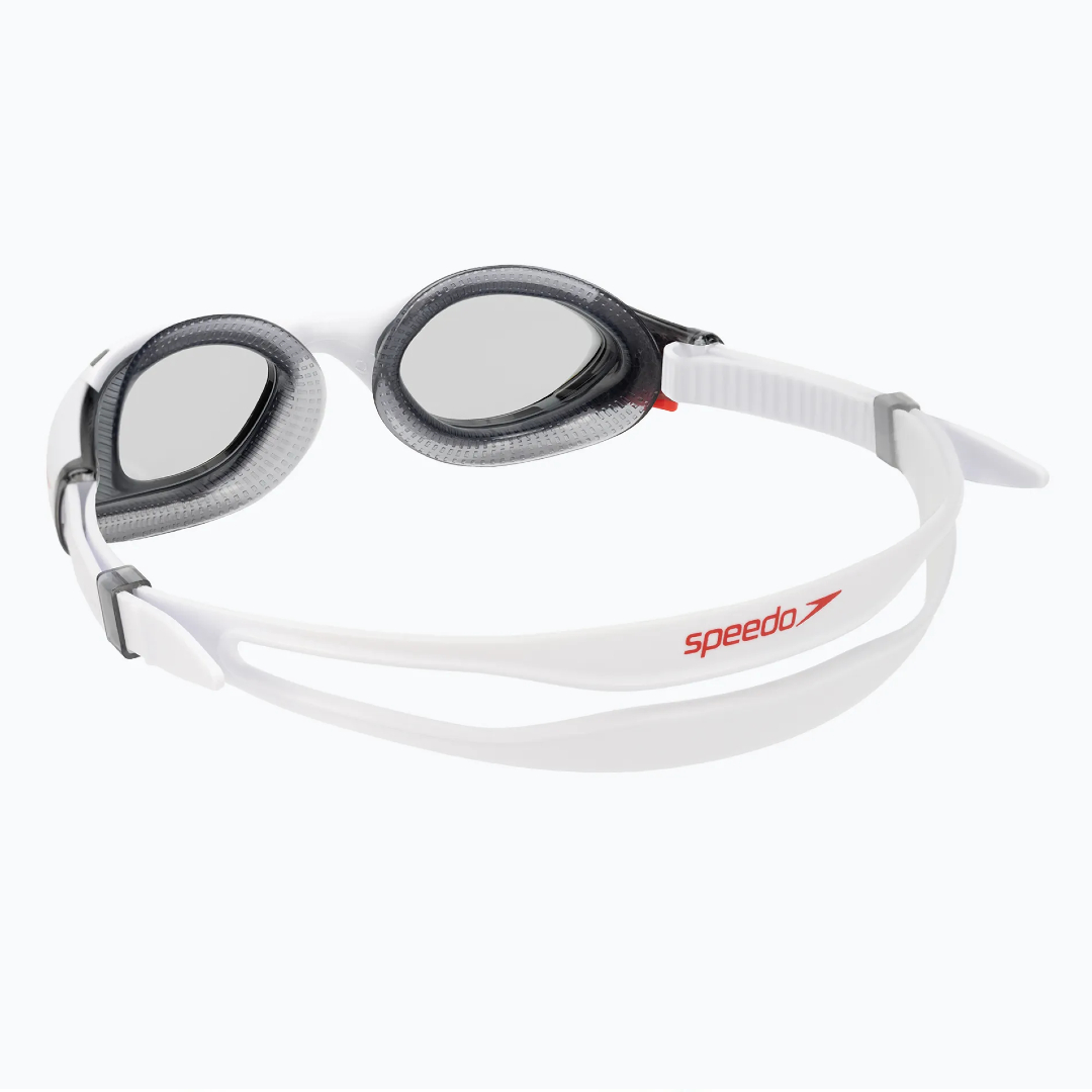 Speedo 8-00233214500 Biofuse 2.0 Swim Goggles (White / Red / Light Smoke)
