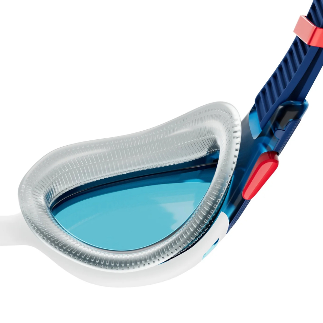 Speedo 8-00233214502 Biofuse 2.0 Swim Goggles (Ammonite Blue / White / Red)