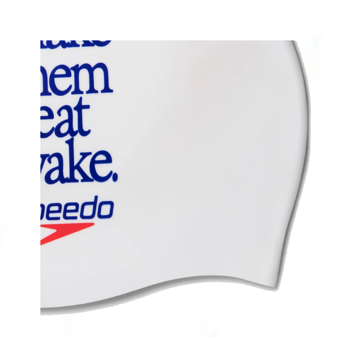 Speedo 117871 Slogan Print Silicon Swimming Cap