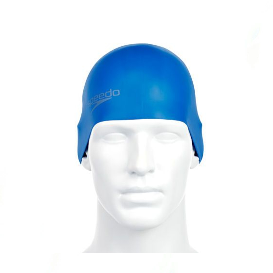 Speedo 0086953 Plain Molded Silicone Cap (Blue)