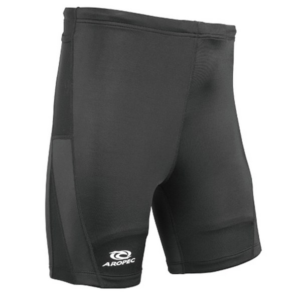 Aropec PT-1K36M-LYCRA Men's Lycra Sport Shorts - Black (Medium)