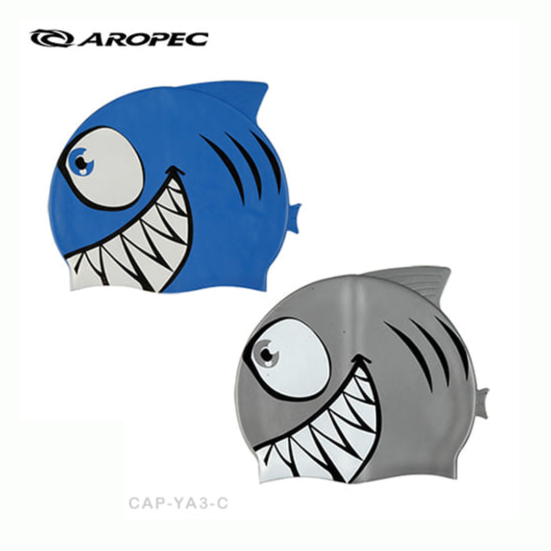 Aropec CAP-YA3-C Child Silicon Swim Cap (Silver)