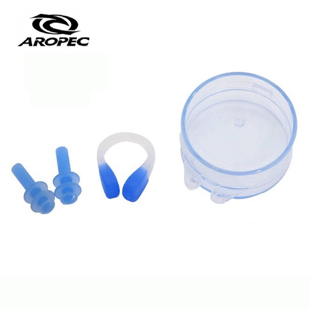 Aropec NC2 Adult Ear Plug and Nose Clip (Blue)