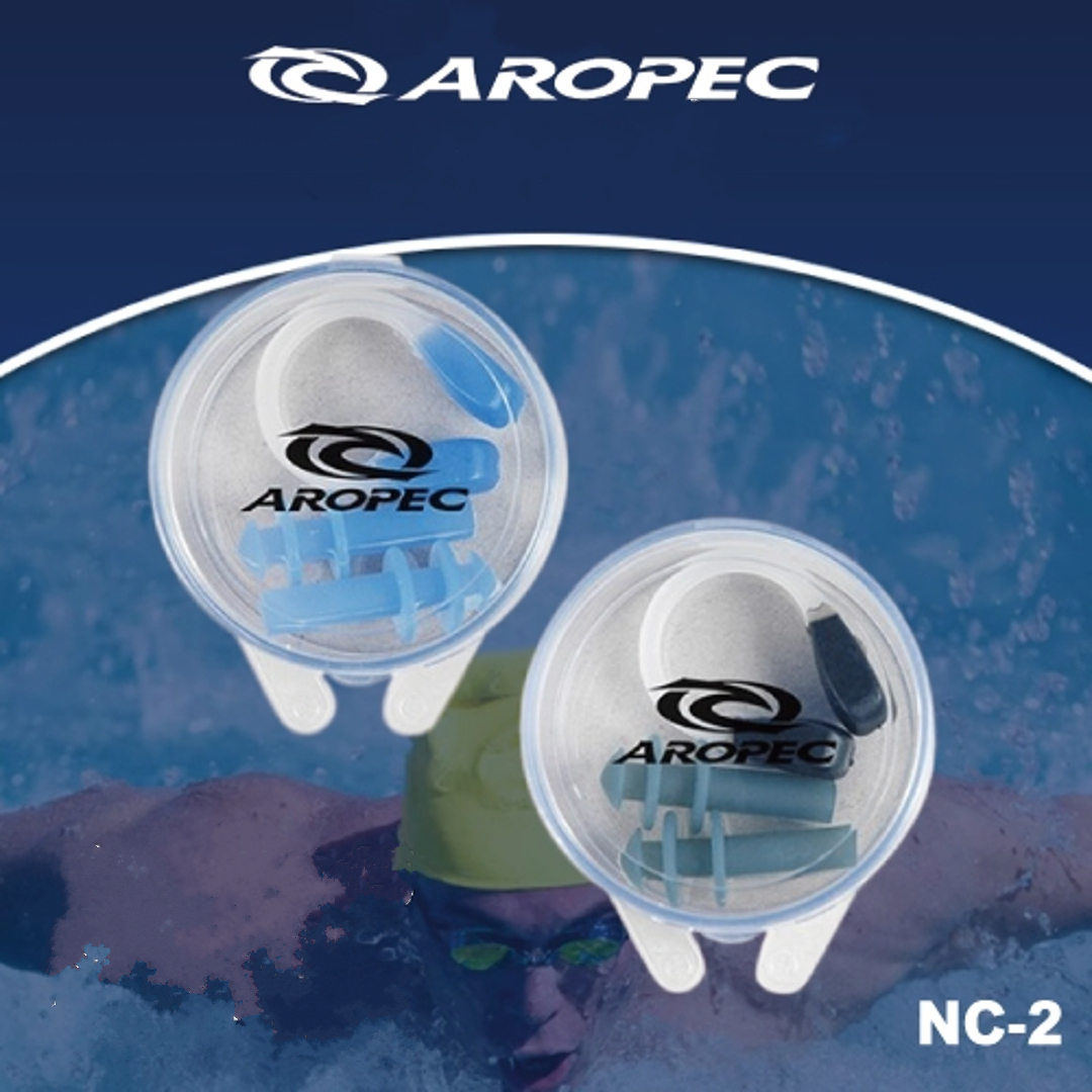 Aropec NC2 Adult Ear Plug and Nose Clip (Blue)