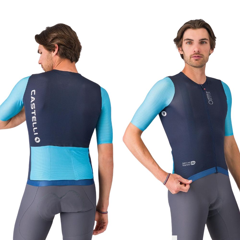 Castelli 4526009-424 Corretto Men's Jersey '26 - Belgian Blue / Neon Cobalt-White (S)