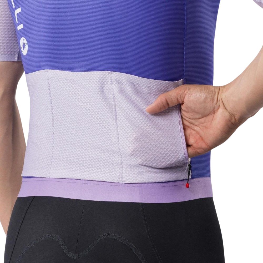 Castelli 4526009-501 Corretto Men's Jersey '26 - Ultraviolet / Purple Mist-White (XL)