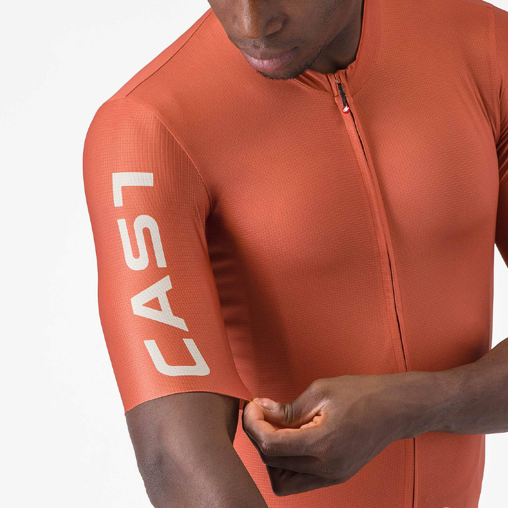 Castelli 4526016-655 Entrata Apex Jersey '26 - Paprika / Silver Moon (S)