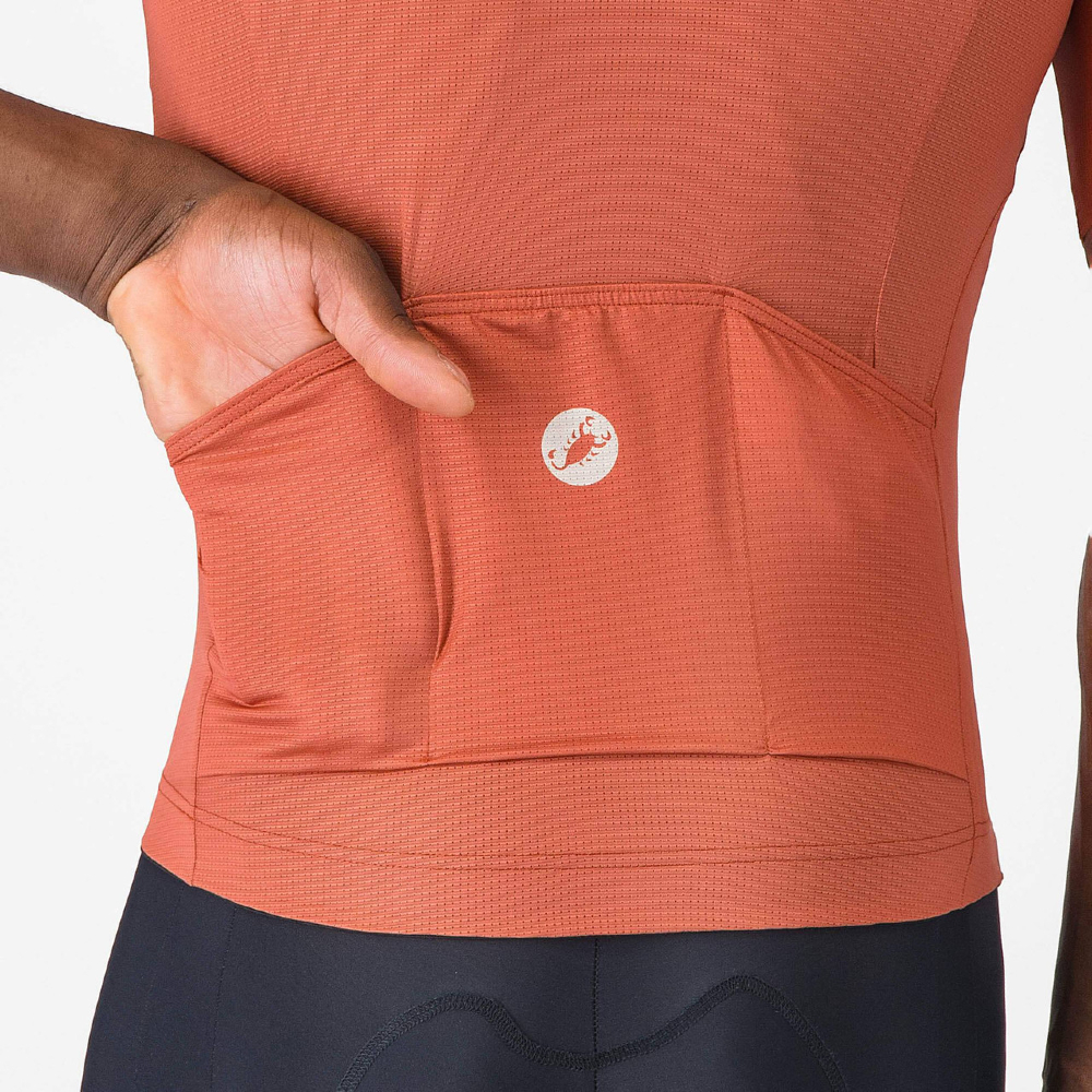 Castelli 4526016-655 Entrata Apex Jersey '26 - Paprika / Silver Moon (S)