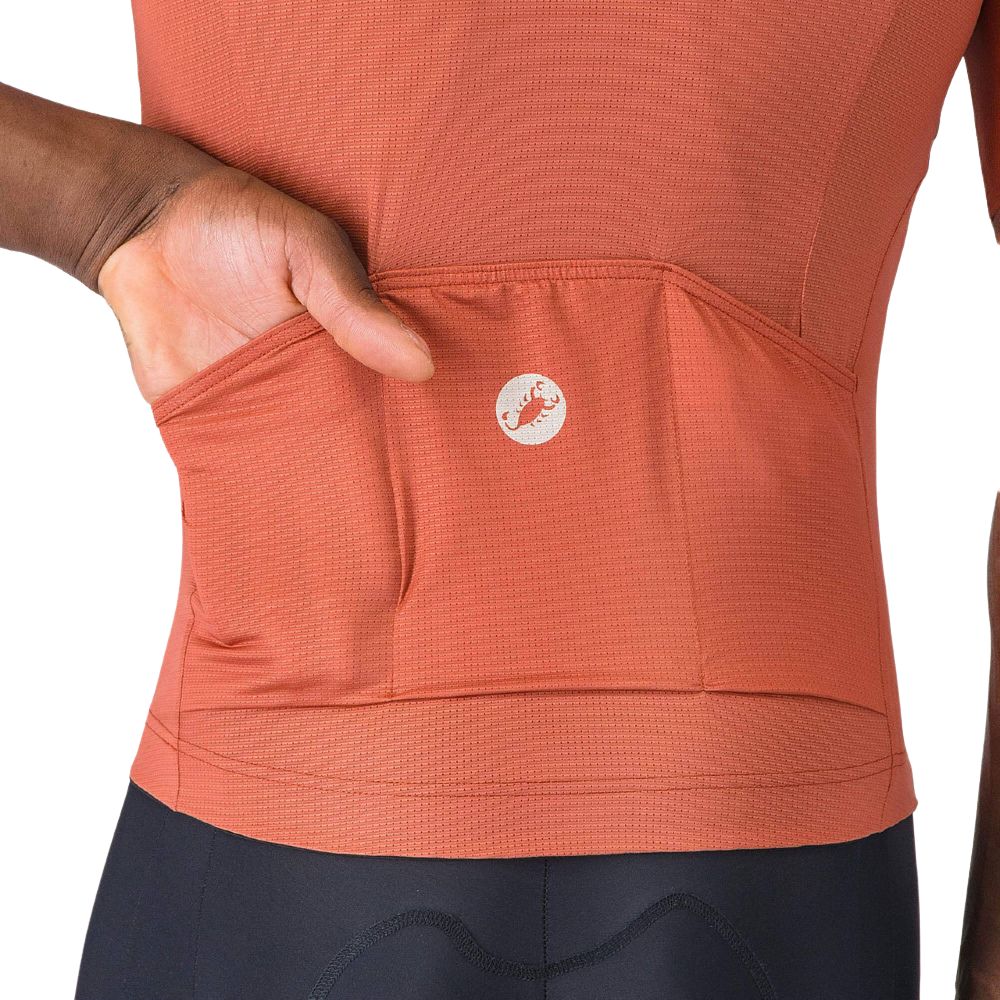 Castelli 4526016-655 Entrata Apex Jersey '26 - Paprika / Silver Moon (XL)