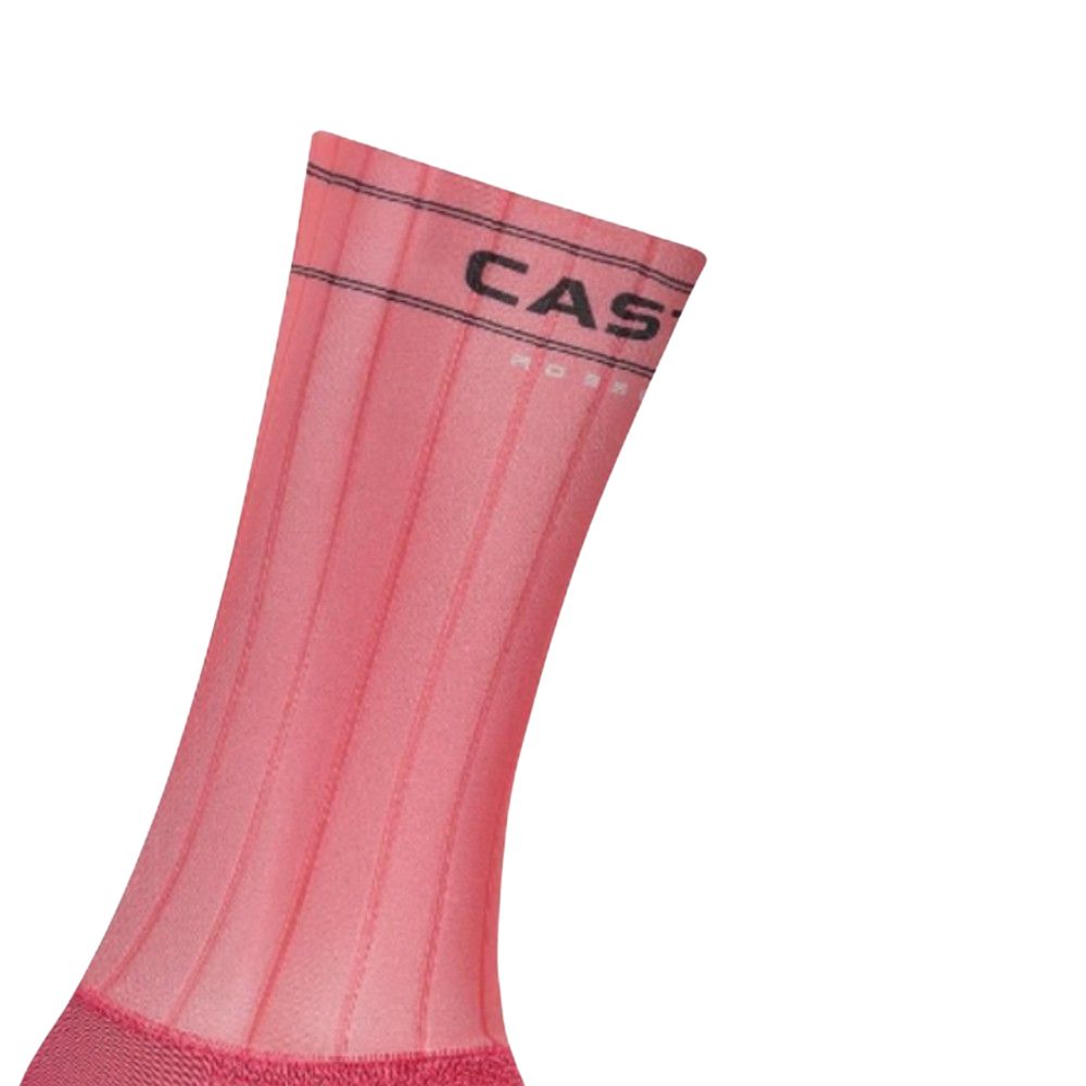 Castelli 4526030-025 Fast Feet 4 Sock - Rosa Giro (L/XL)