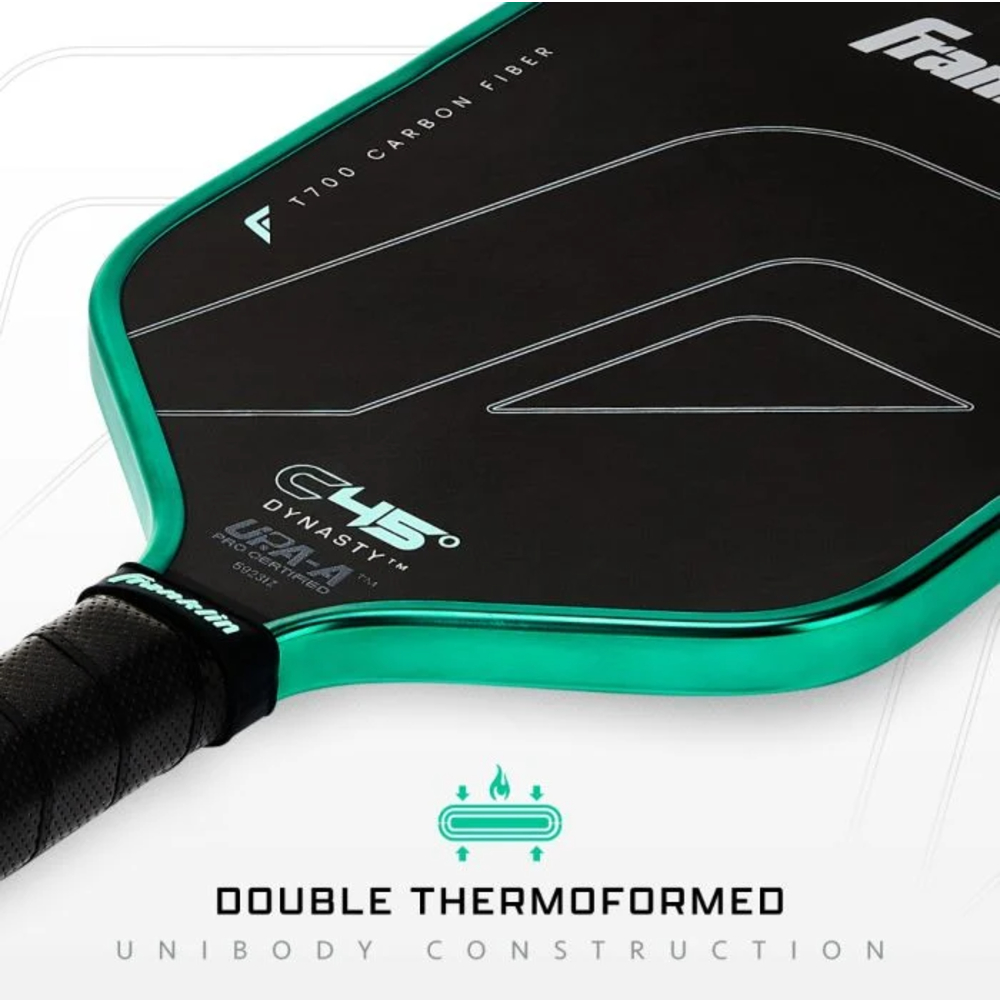 Franklin 59232 C45° Carbon Fiber Dynasty Pickleball Paddle - Mint (16mm)