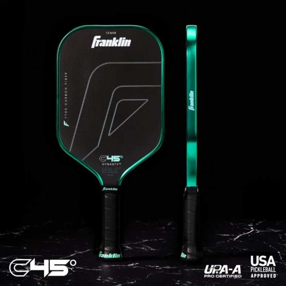 Franklin 59232 C45° Carbon Fiber Dynasty Pickleball Paddle - Mint (16mm)