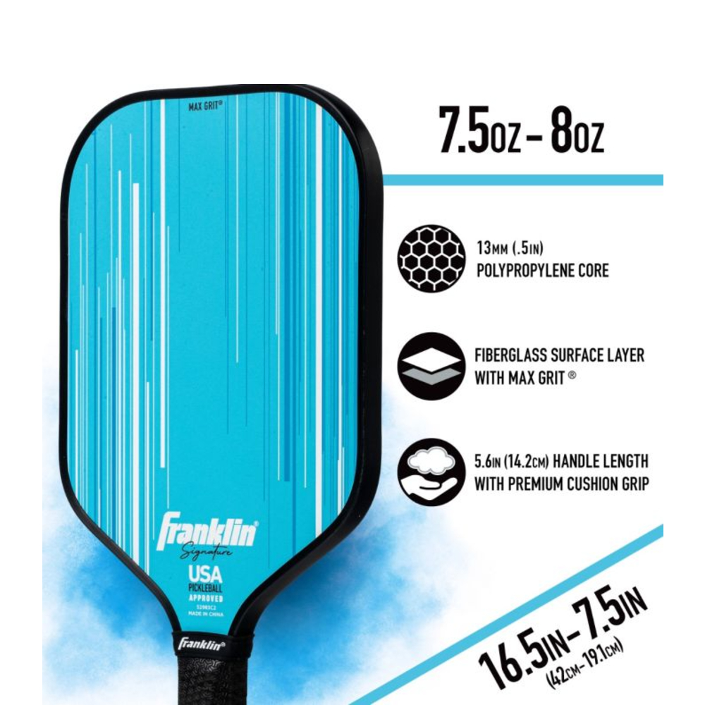 Franklin 52985C2 Signature Pro Series 16mm Pickleball Paddle (Blue)