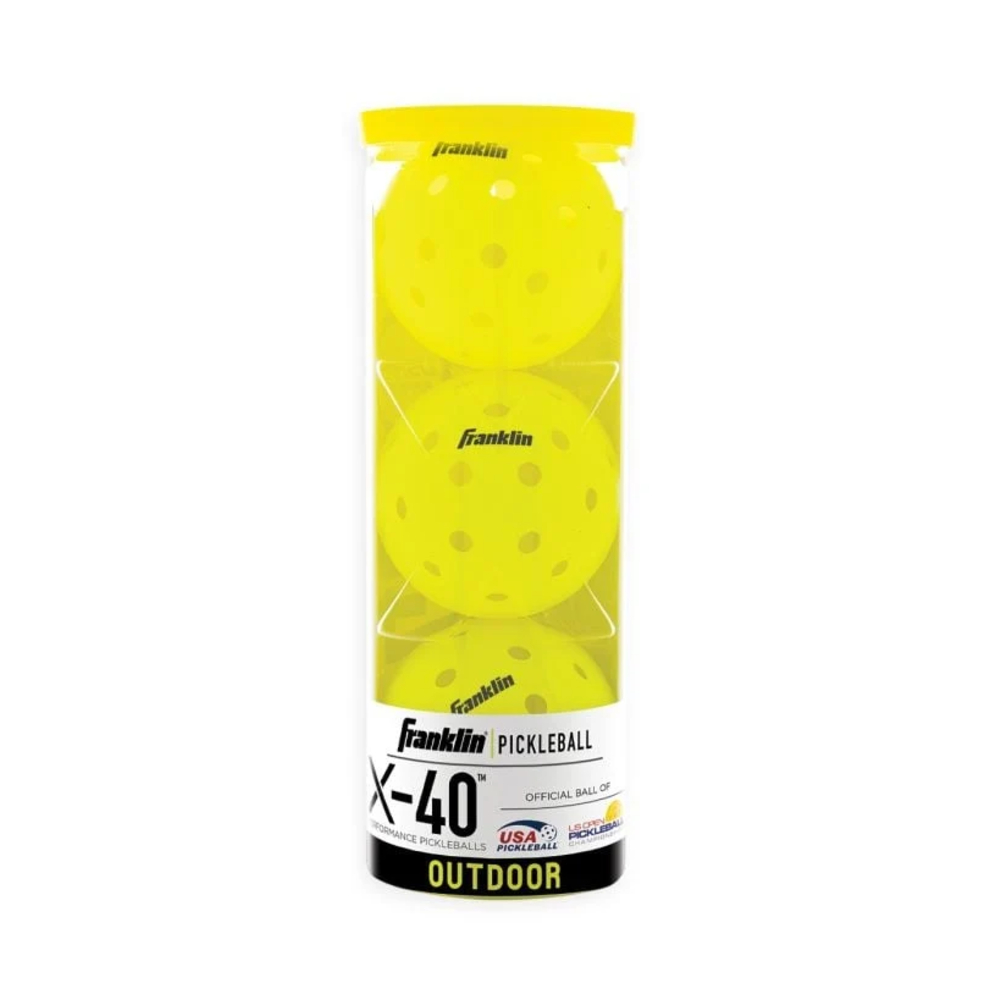 Franklin 52821 X-40 Outdoor Pickleballs - Optic Yellow (3 Pack)