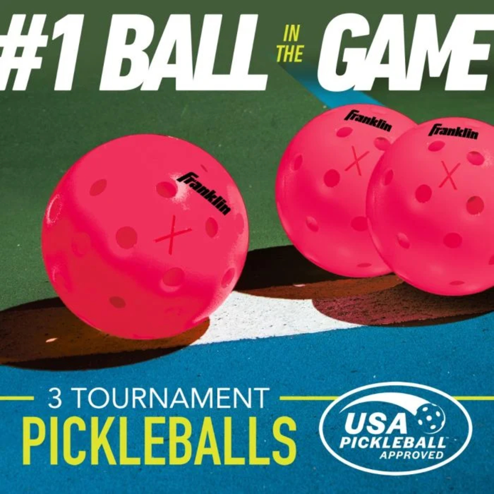 Franklin 52824 X-40 Outdoor Pickleballs - Pink (3 Pack)