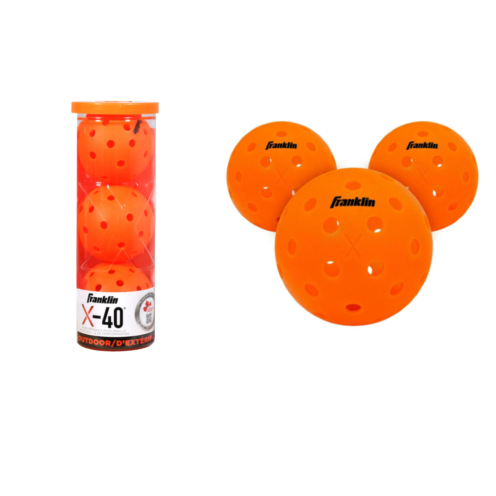 Franklin 52954 X-40 Outdoor Pickleballs - Lava (3 Pack)