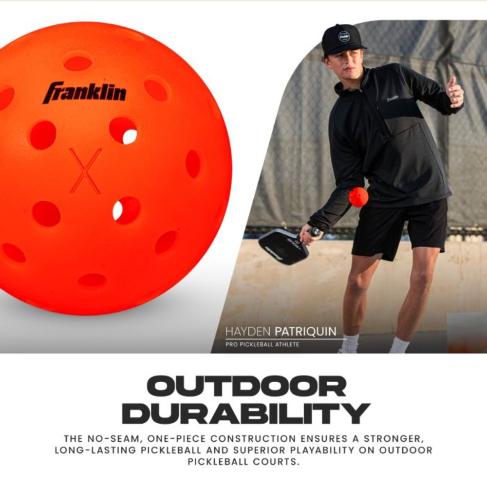 Franklin 52955 X-40 Outdoor Pickleball 3's (Ember)