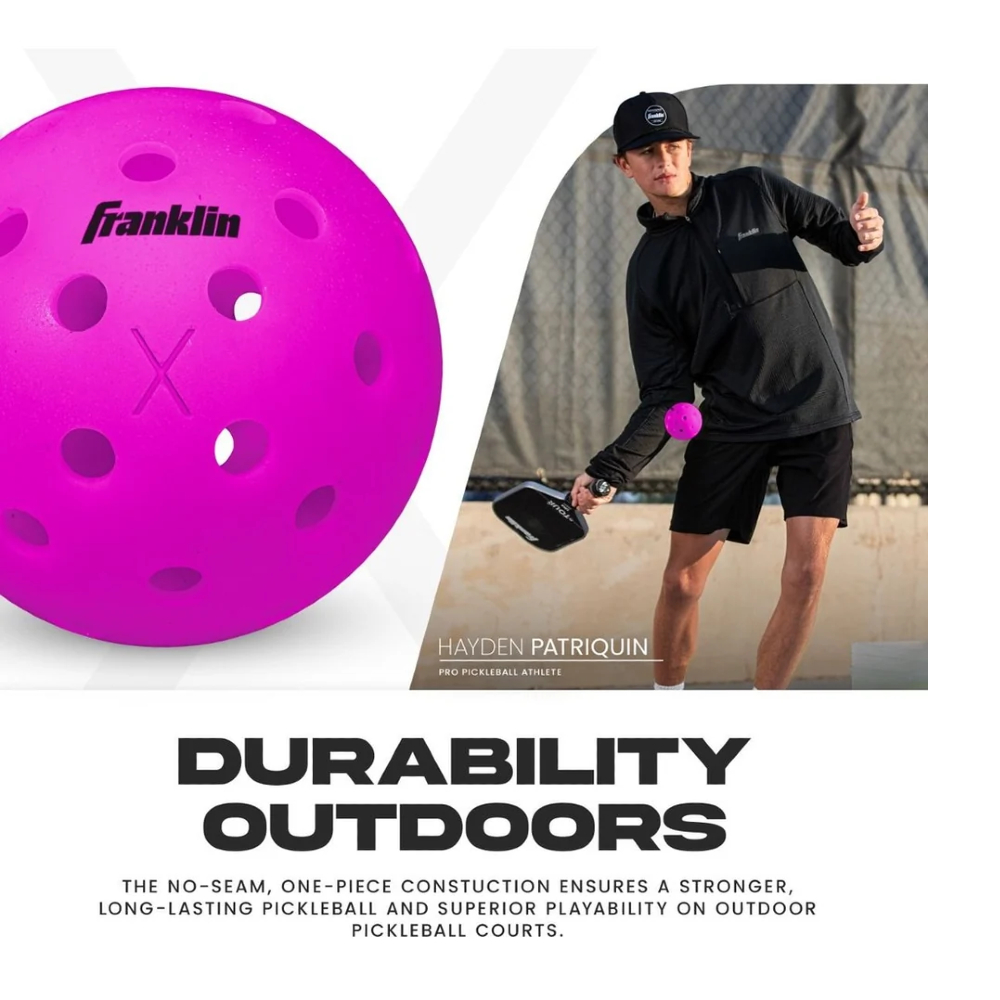 FRANKLIN 59214P6 X-40 OUTDOOR PICKLEBALL 3'S - PURPLE