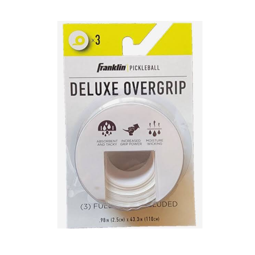 Franklin 52973C1S4  Deluxe Pickleball Overgrip – White