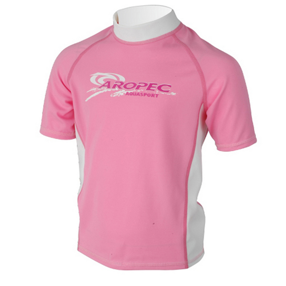 Aropec SS-3K35C-PK Kids Rash Guard - Pink (Size 4)