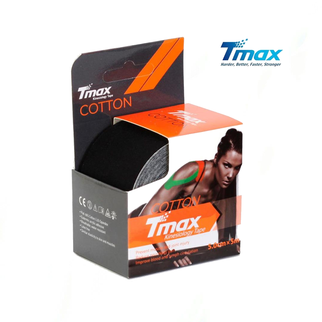 Tmax Cotton Kinesiology Tape 5cm (Black)