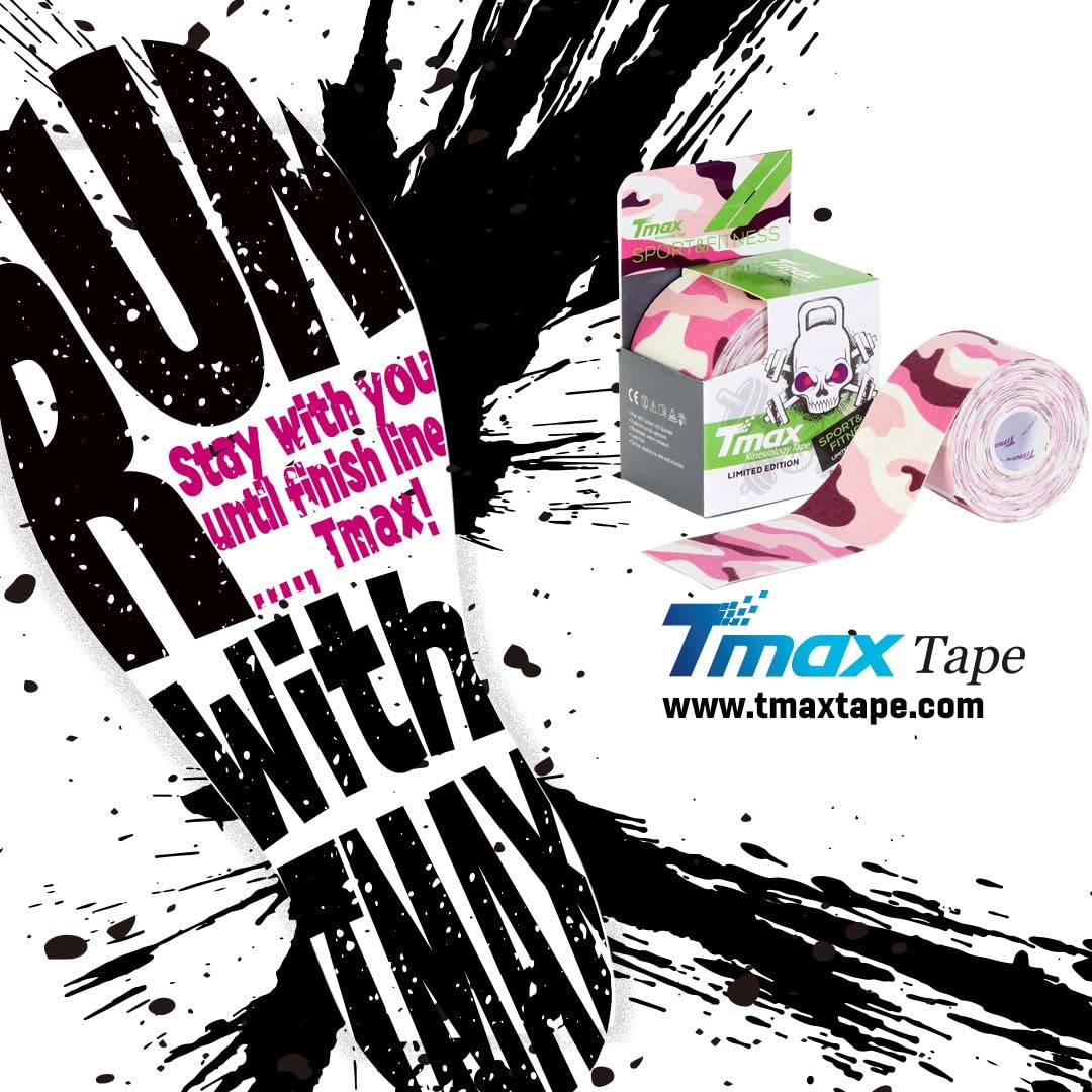 Tmax Pattern Kinesiology Tape 5cm (Camouflage Pink)