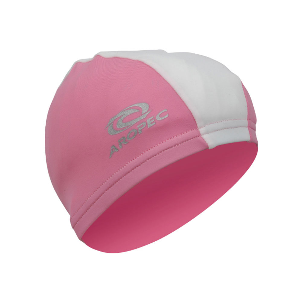 Aropec CAP-LIC Silicon Volume Swim Cap (Pink/White)