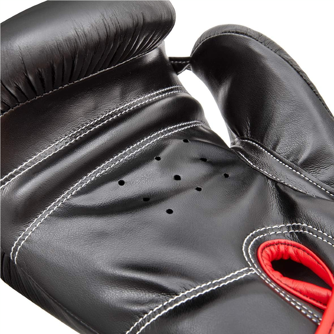 Reebok RSCB-10110BK-14 14oz Leather Boxing Gloves (Red/Black)