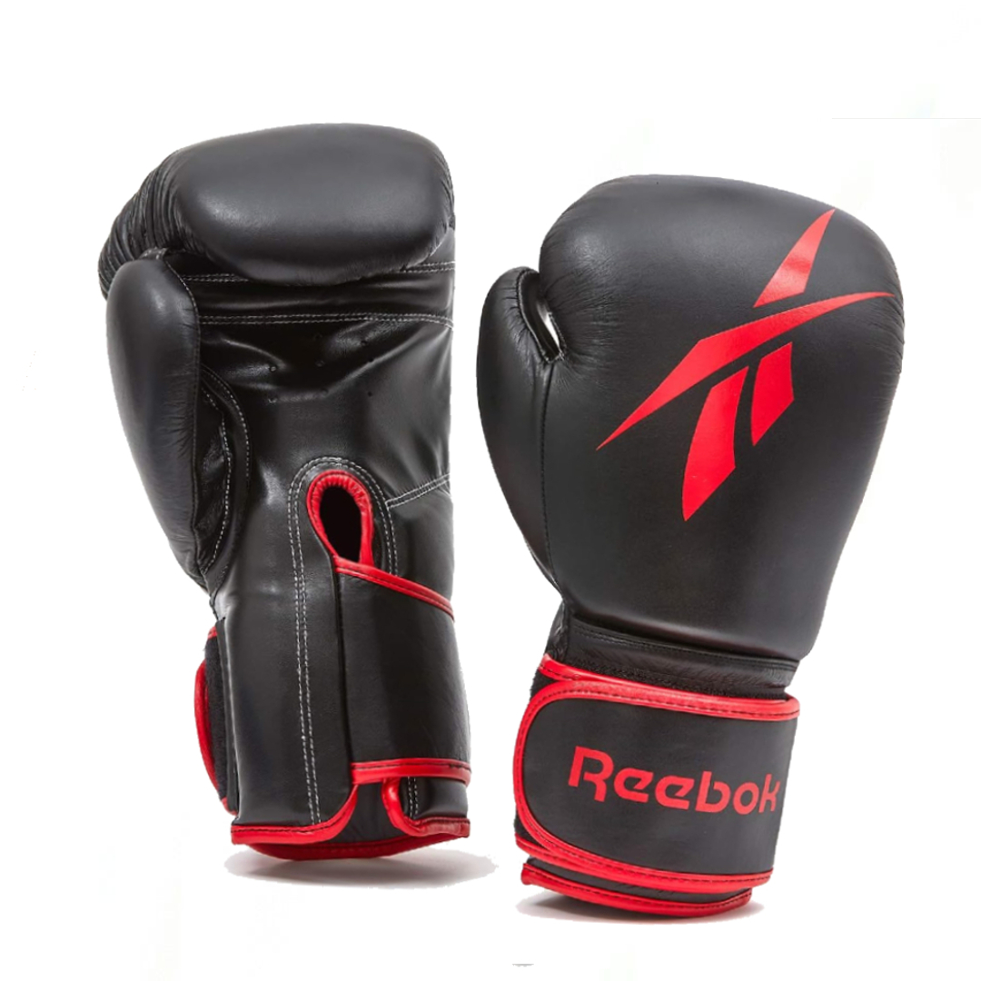 Reebok RSCB-10110BK-10 10oz Leather Boxing Gloves (Red/Black)