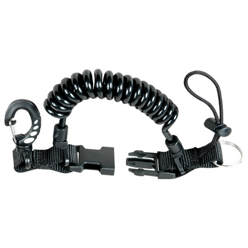 Aropec RSL-1HKB Quick Release Spiral Lanyard