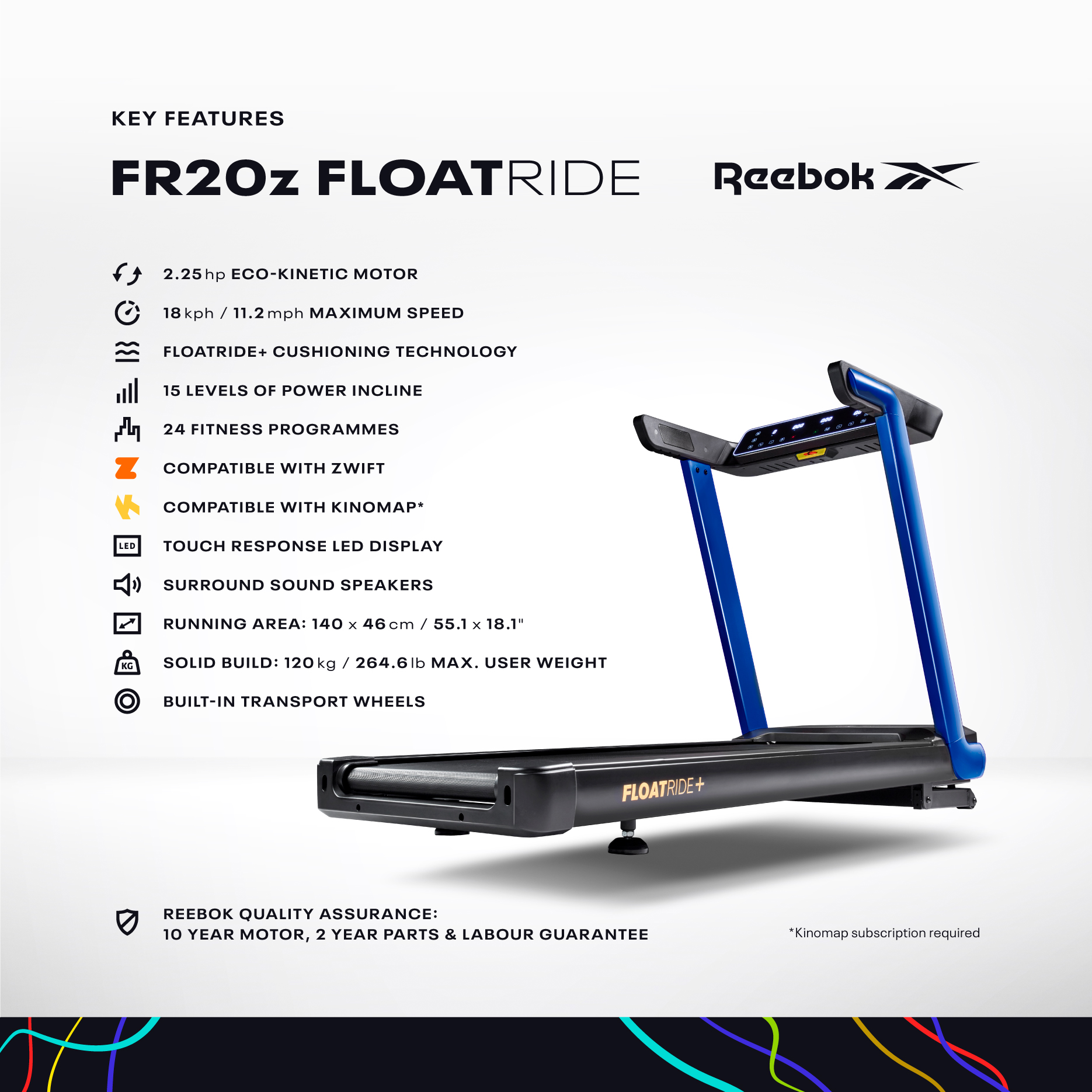 Reebok RVFR-10121BL FR20z Floatride Treadmill