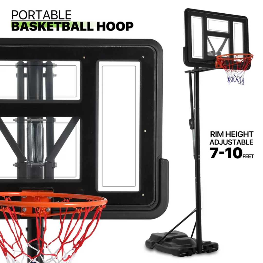 LA Hoops 78702 Basketball Hoop with Handrail-lifting System