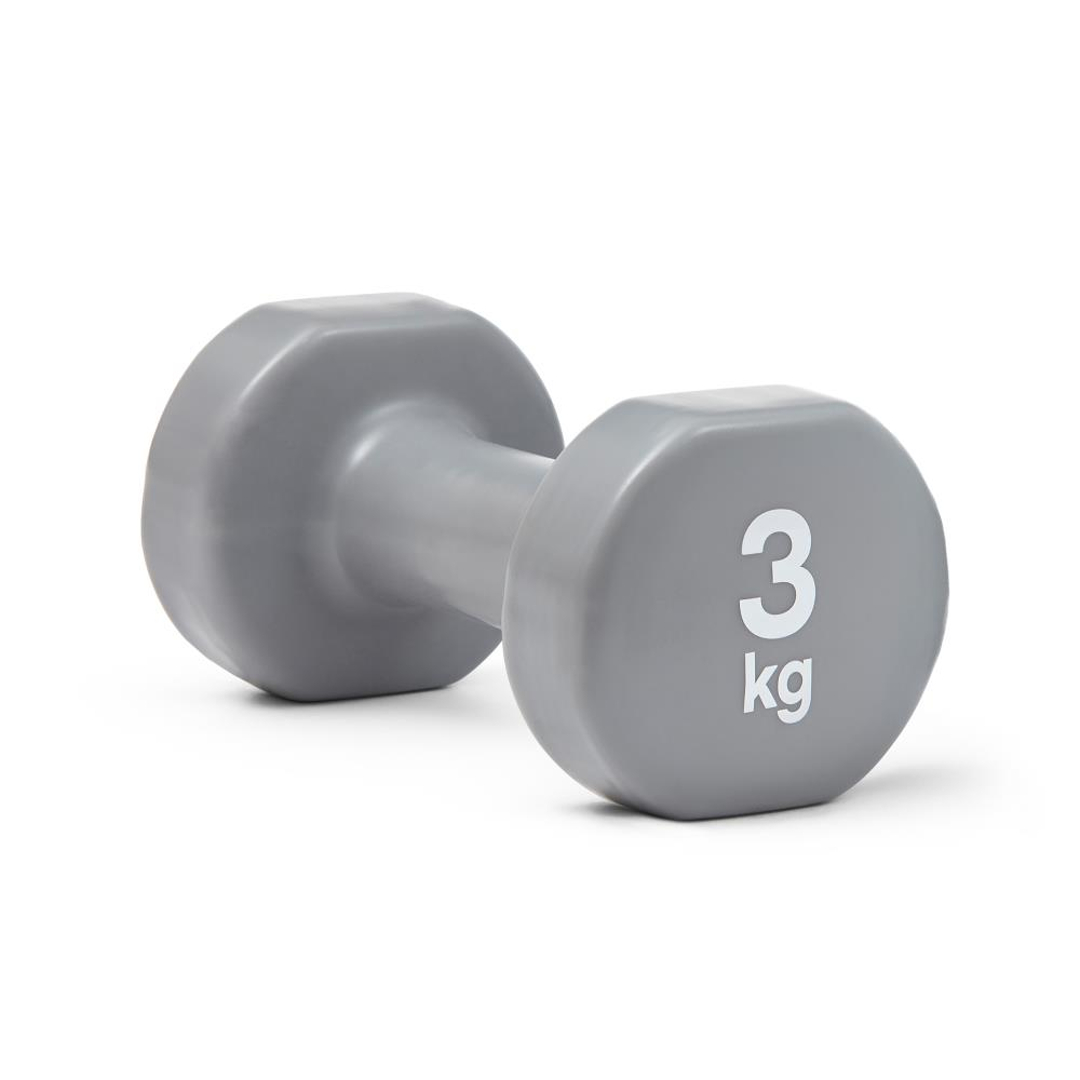 Reebok RAWT-18003 Coated Dumbbell - Grey - 3kg (Pair)