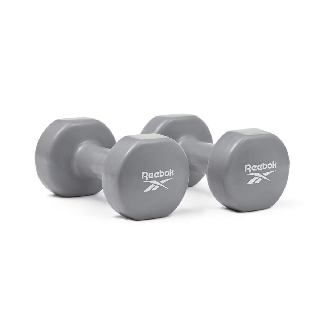 Reebok RAWT-18004 Coated Dumbbell - Grey - 4kg (Pair)