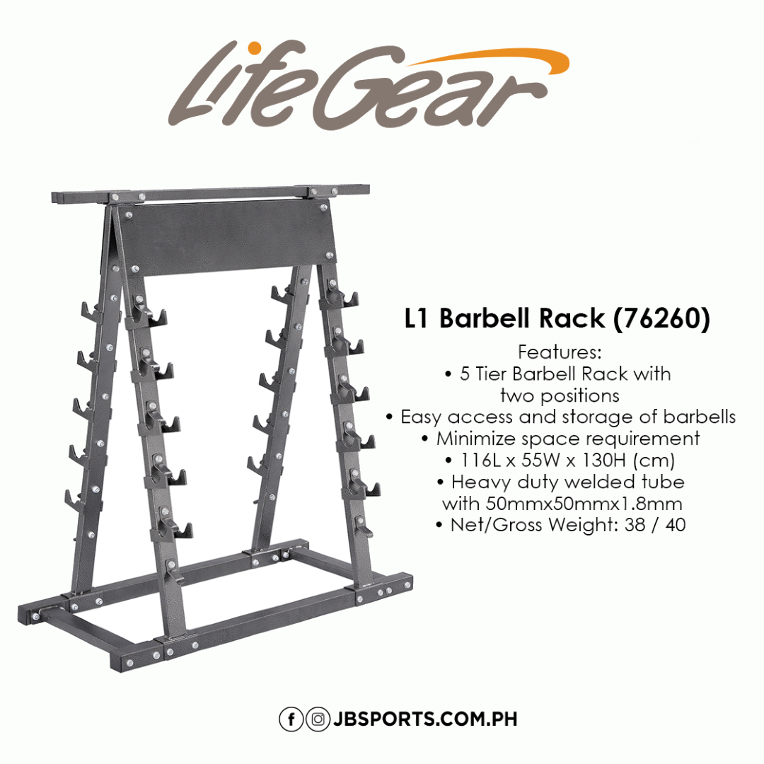 Lifegear 76260 L1 Barbell Rack