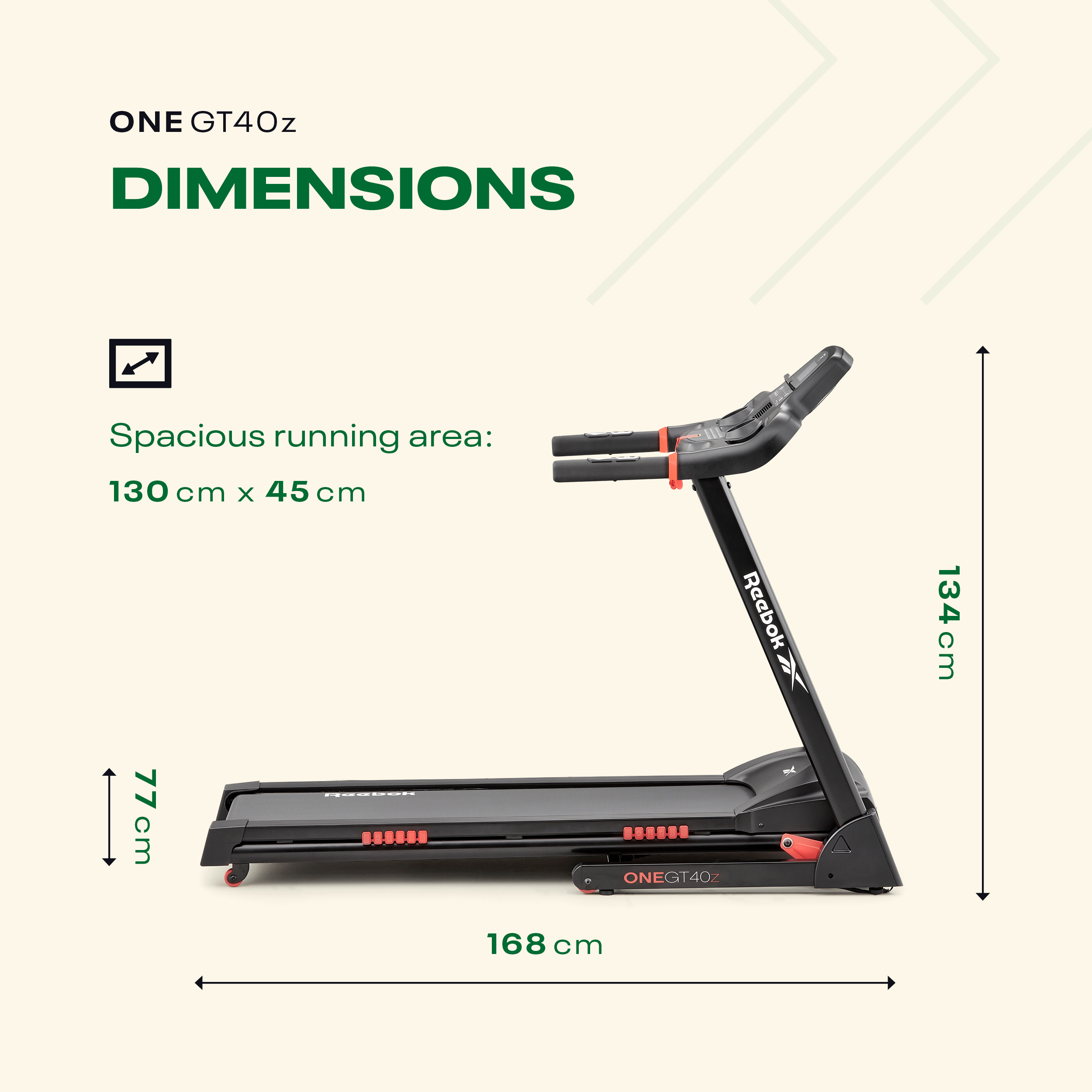 Reebok RVON-10121Z GT40z Folding Treadmill