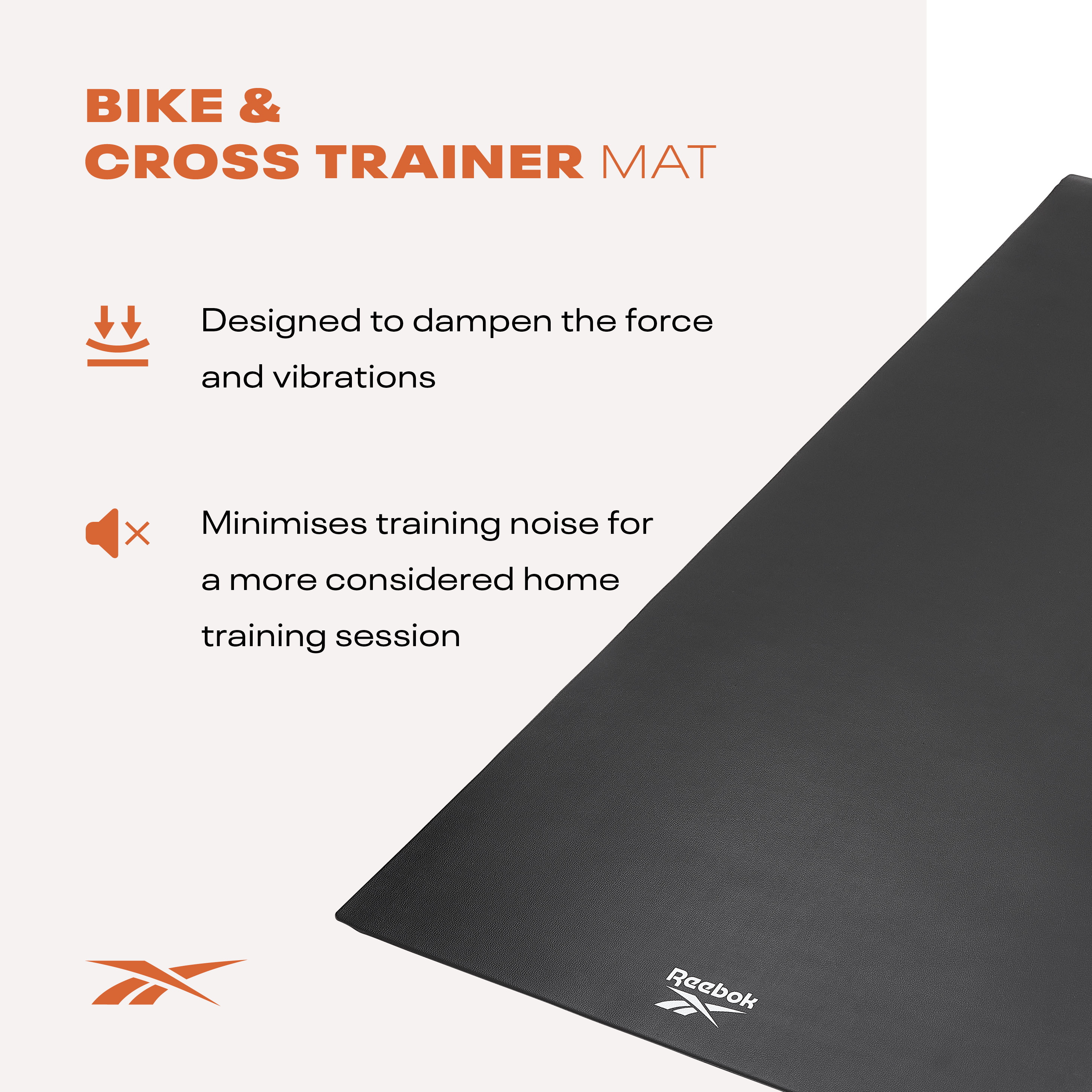 Reebok RAMT-10229-DS Bike and Cross Trainer Mat (Gym Mat)