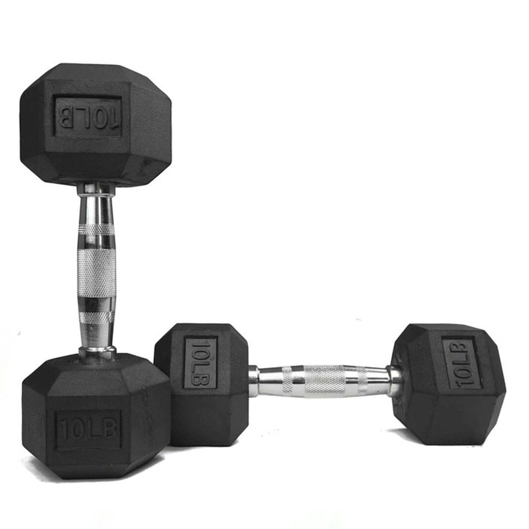 Rising DB001 Rubber Hex Dumbbell - Single (10lbs)