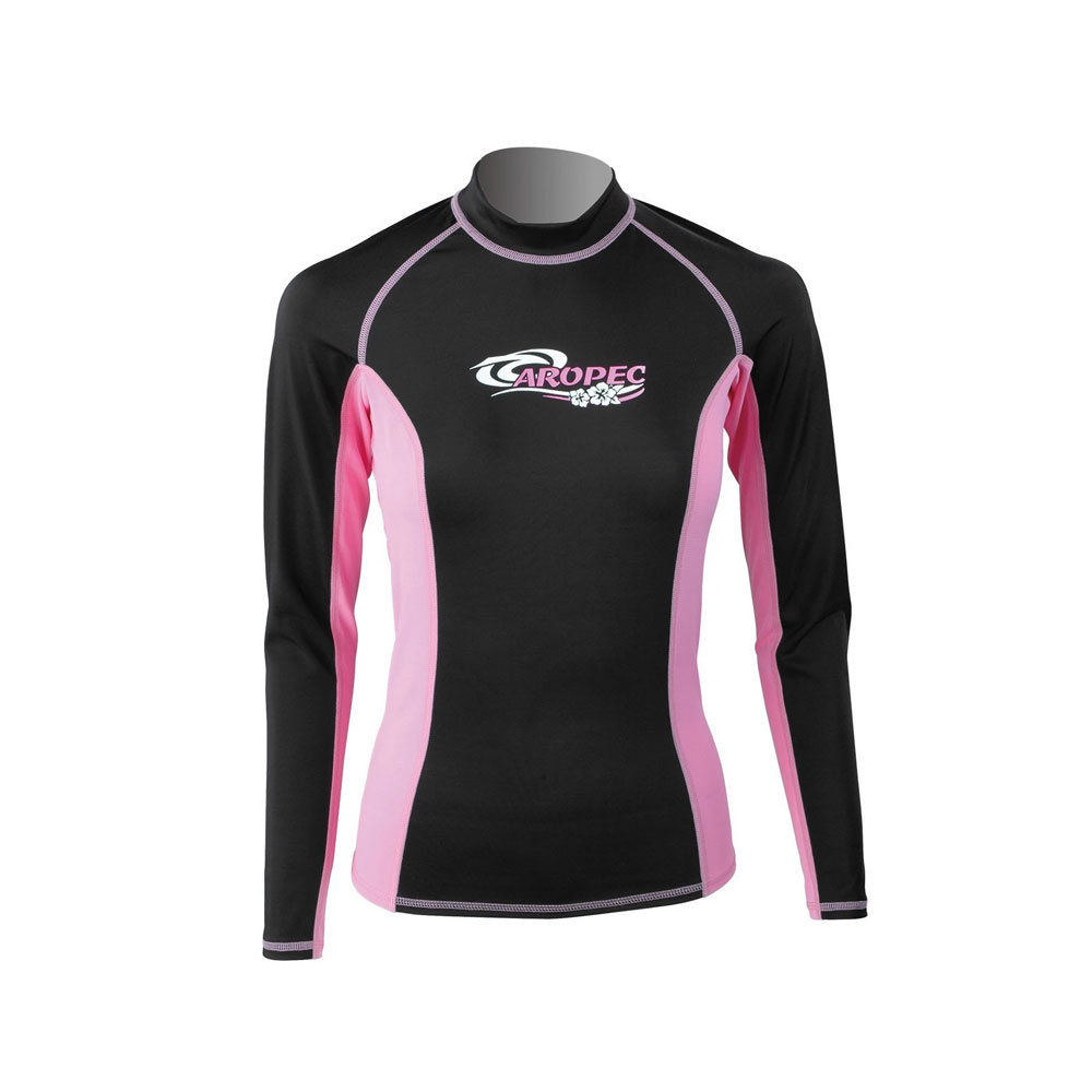 Aropec SS-58-2W Rash Guard - Black and Pink (Small)