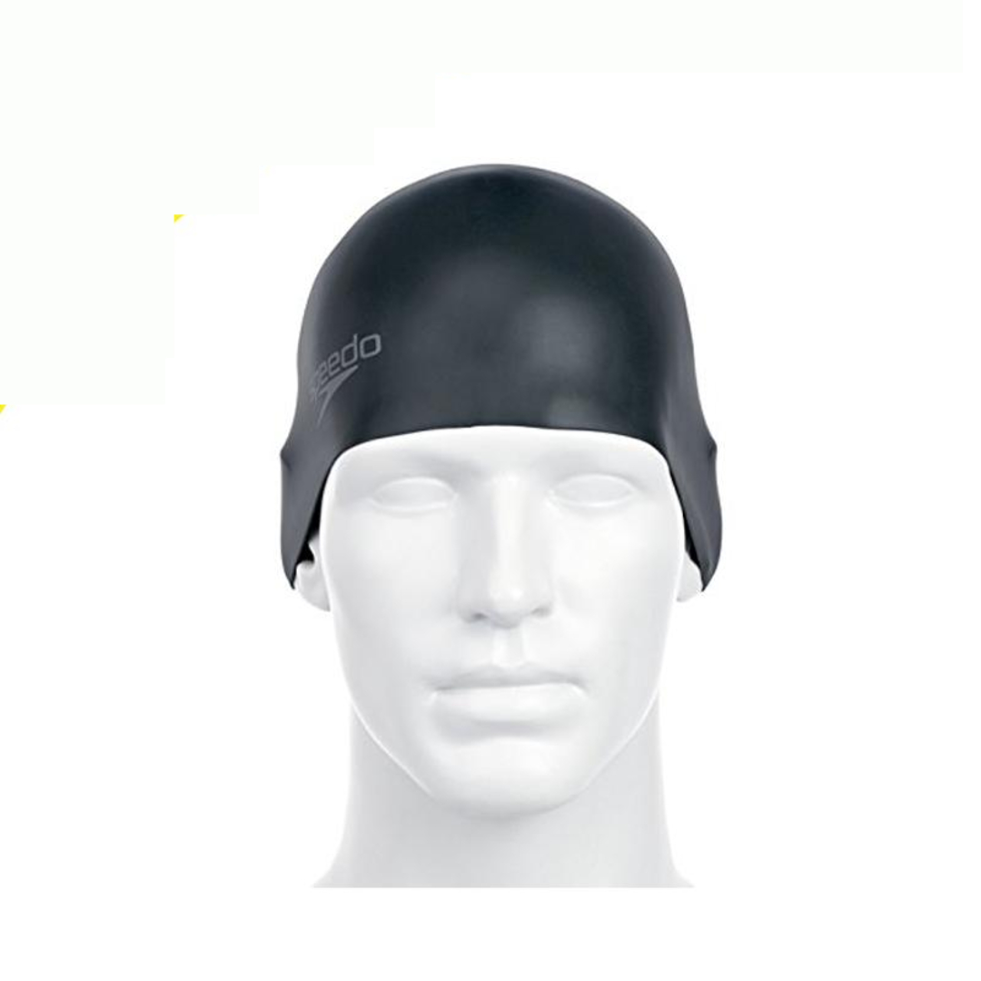 Speedo 86951 Plain Moulded Silicone Cap (Black)