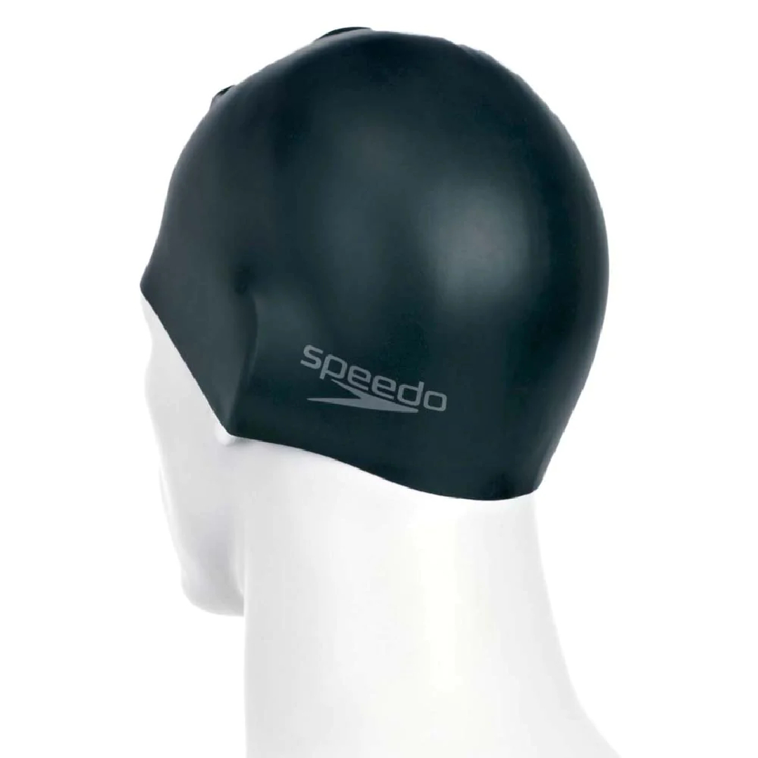 Speedo 86951 Plain Moulded Silicone Cap (Black)