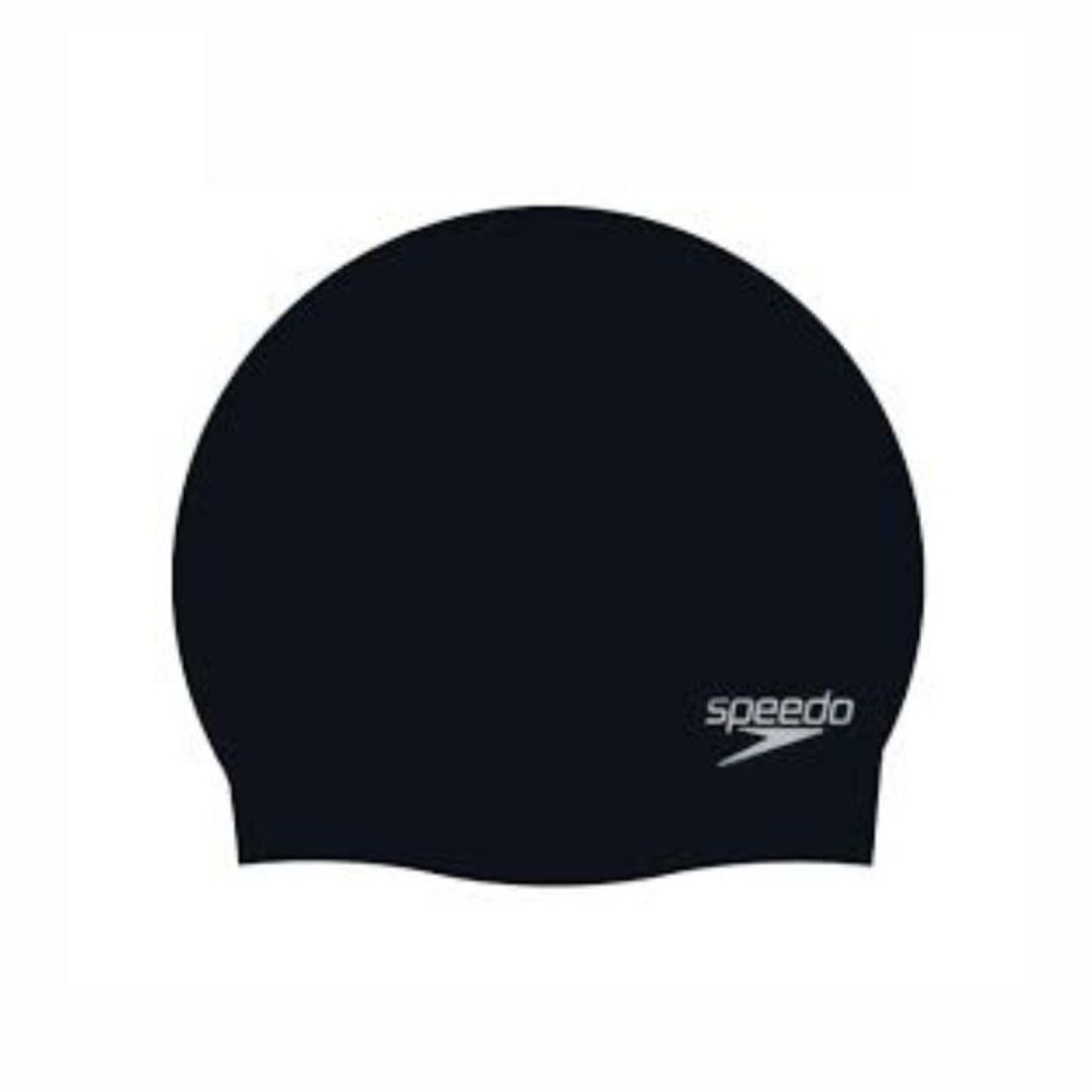 Speedo 86951 Plain Moulded Silicone Cap (Black)