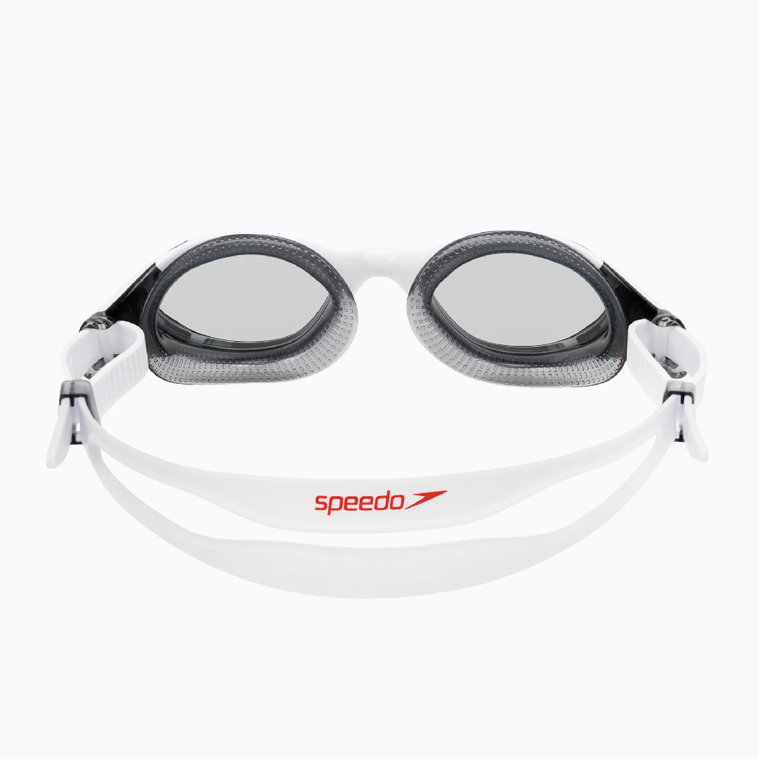 Speedo 8-00233214500 Biofuse 2.0 Swim Goggles (White / Red / Light Smoke)