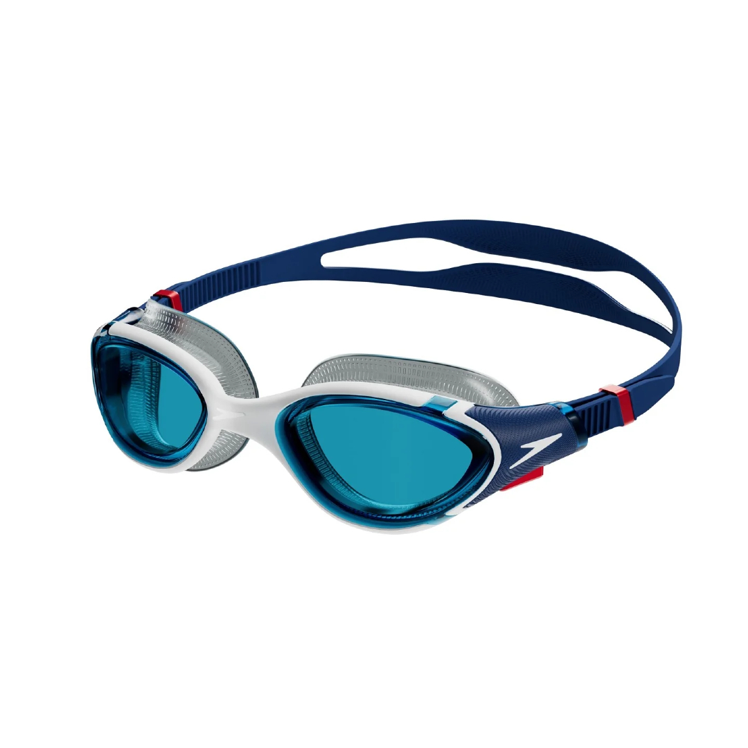 Speedo 8-00233214502 Biofuse 2.0 Swim Goggles (Ammonite Blue / White / Red)