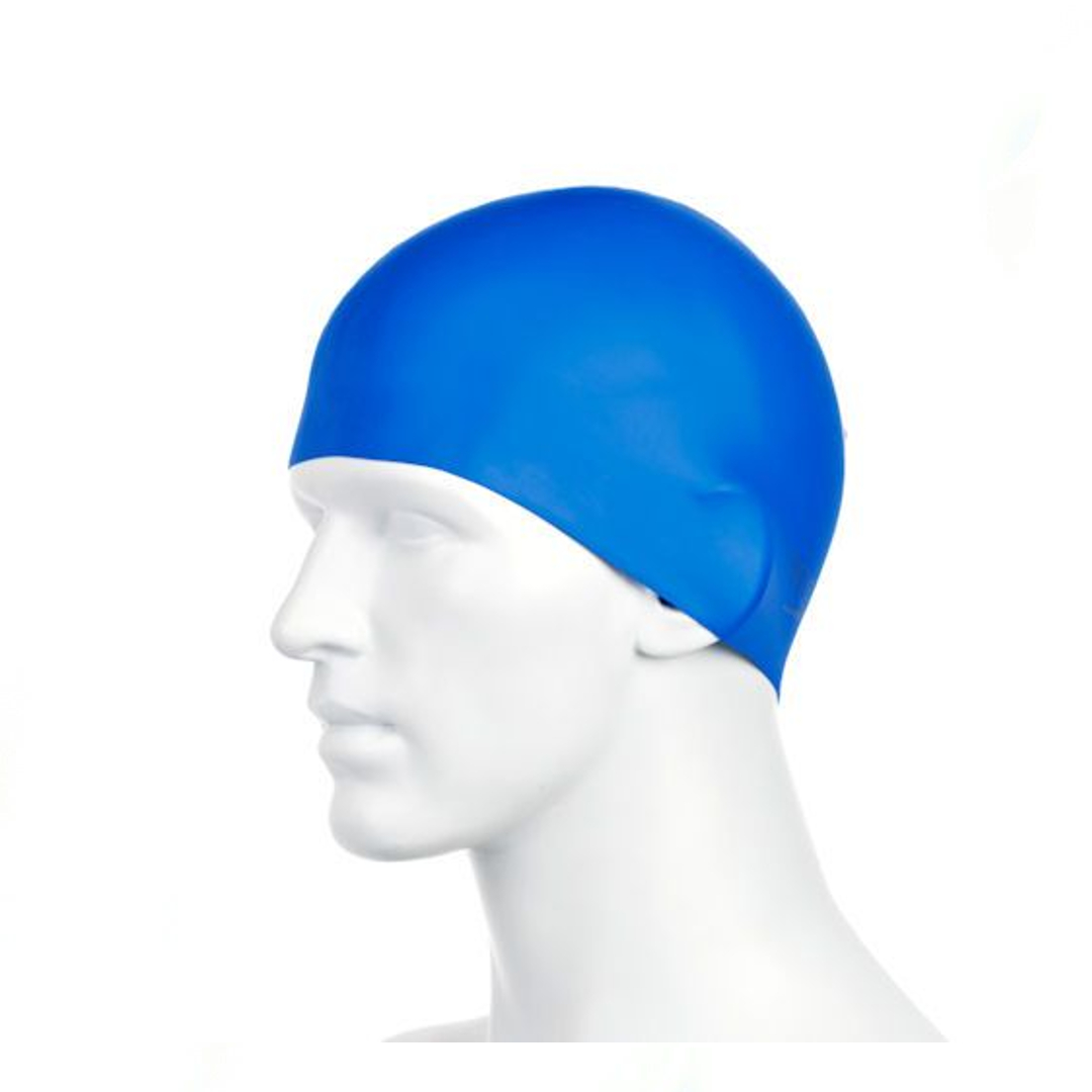 Speedo 0086953 Plain Molded Silicone Cap (Blue)