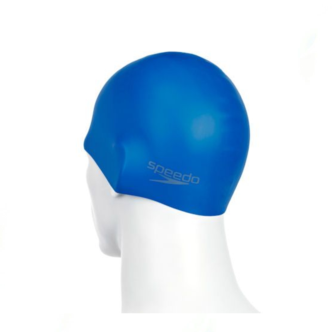 Speedo 0086953 Plain Molded Silicone Cap (Blue)