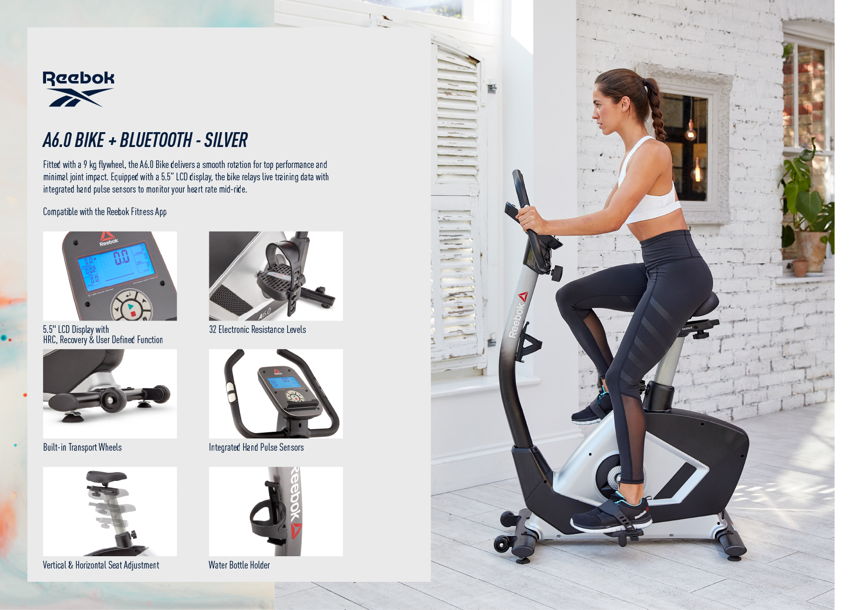 Reebok A6.0 Bike with Bluetooth (RVAR-10601SLBT)