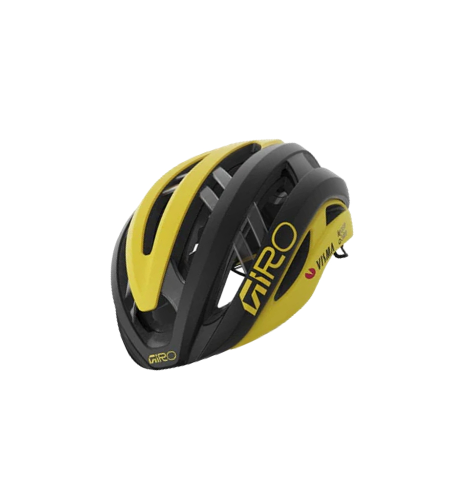 Giro Aries Migiro MIPS Spherical Road Cycling Helmet - Matte Black/Matte Yellow Visma (Small)