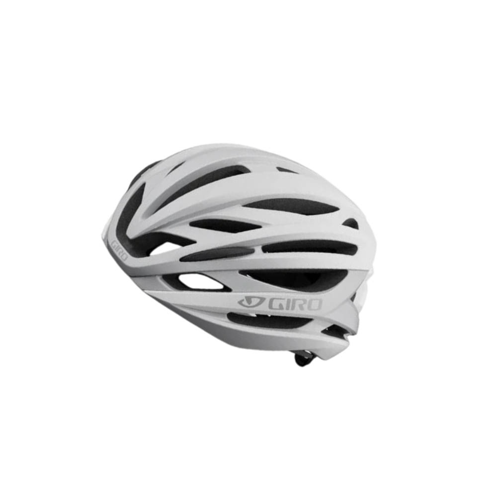 Giro Syntax MIPS Helmet | Matte White Silver Large | Road Cycling With Adjustable Visor